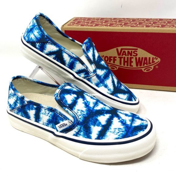 💖MEGA SALE💖VANS Slip On Indigo Blues Shoes Women's Canvas Sneakers VN0A3MVDIEM - Picture 10 of 10